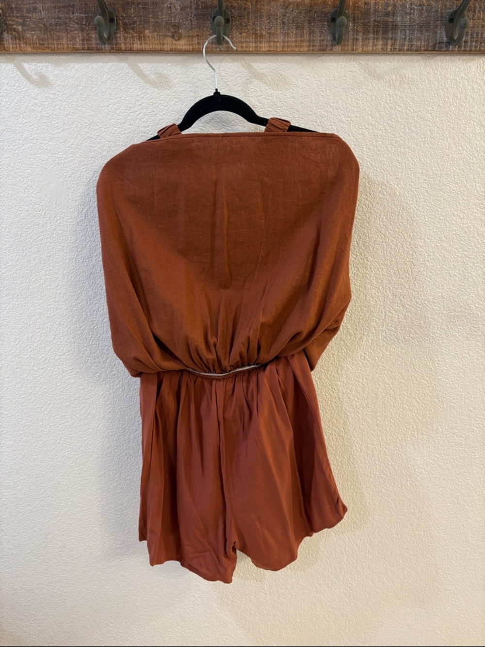 Rust Halter Mini Dress - Picture 3 of 6